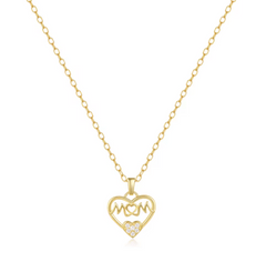 A Mother’s Love Shines Forever — Mom Heart Necklace