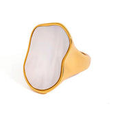 Big Mother of Pearl Ring