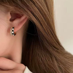 Black & White Checkered Earrings