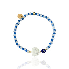 Blessed by the Sea — Seashell & Evil Eye Bracelet