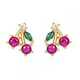 Cz Cherry Stud Earrings