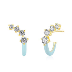 CZ Curve Earrings