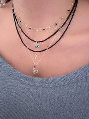 I Am Guided by Strength and Protection — CZ Black Snake Necklace