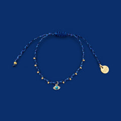 Evil Eye Blue String Bracelet