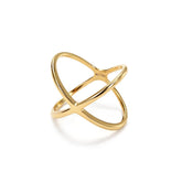 Gold Crossover Ring