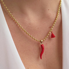 Good Luck Energy Italian Cornicello Necklace