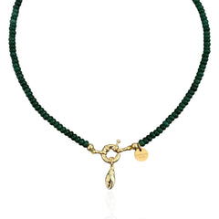 Green Jade Crab Claw Necklace