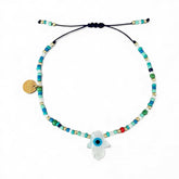 I Am Protected and Guided — Hamsa Hand Colorful Bracelet