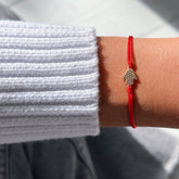 I Am Protected, Balanced, and Guided — Hamsa Red String Bracelet