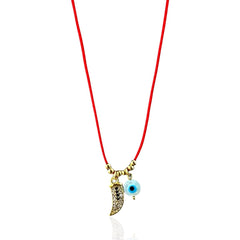 I Am Surrounded by Luck and Protection — Red String Necklace