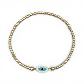 I Attract Protection and Positive Energy — Tiny Evil Eye Beaded Bracelet