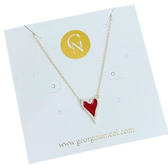 I Radiate Love and Strength — Red Heart Necklace