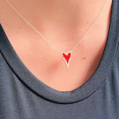 I Radiate Love and Strength — Red Heart Necklace