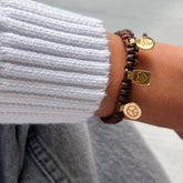 I Radiate Peace, Love, and Feminine Power — Braided Gold Charms Bracelet