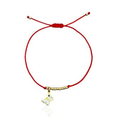I Welcome Transformation and Joy — Red String Butterfly Bracelet