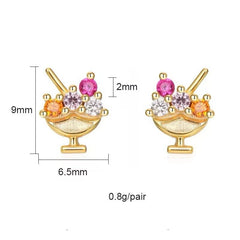 Ice Cream Tiny Stud Earrings