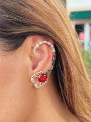 Multicolor Cz Scorpion Ear Climber