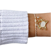 My Intuition and Inner Strength Guide Me — Mother of Pearl Crab Bracelet