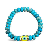 My Path Is Clear and Protected — Turquoise Evil Eye Bracelet