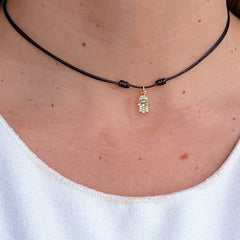 Protection & Energy - Opal Hamsa Hand Necklace