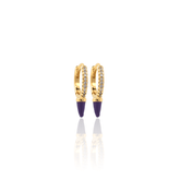 Purple Spike Hoop Earrings