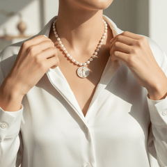 Saint Benedict Pearl Necklace