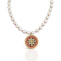 Saint Benedict Pearl Necklace