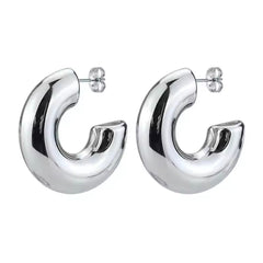 Silver Chunky Earrings