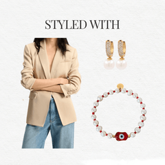 Small Cz Pearl Hoop Earrings