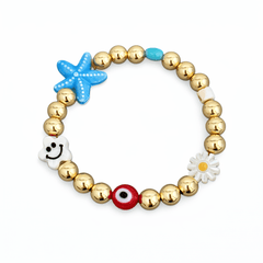 Starfish Gold Ball Bracelet