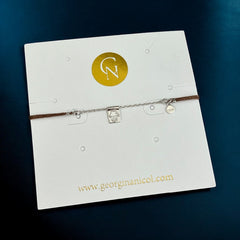 I Am Always Protected — Brown Silk Hamsa Bracelet