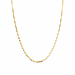 Thin Flat Herringbone Necklace 3mm