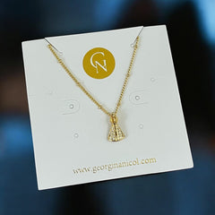 Tiny Cz Virgin Necklace