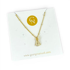 Tiny Cz Virgin Necklace