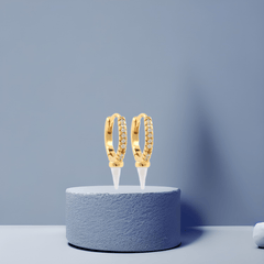 White Spike Hoop Earrings