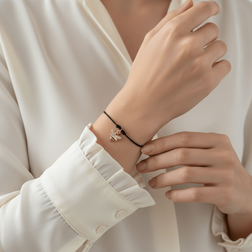 Abundance & Prosperity CZ Bee Bracelet