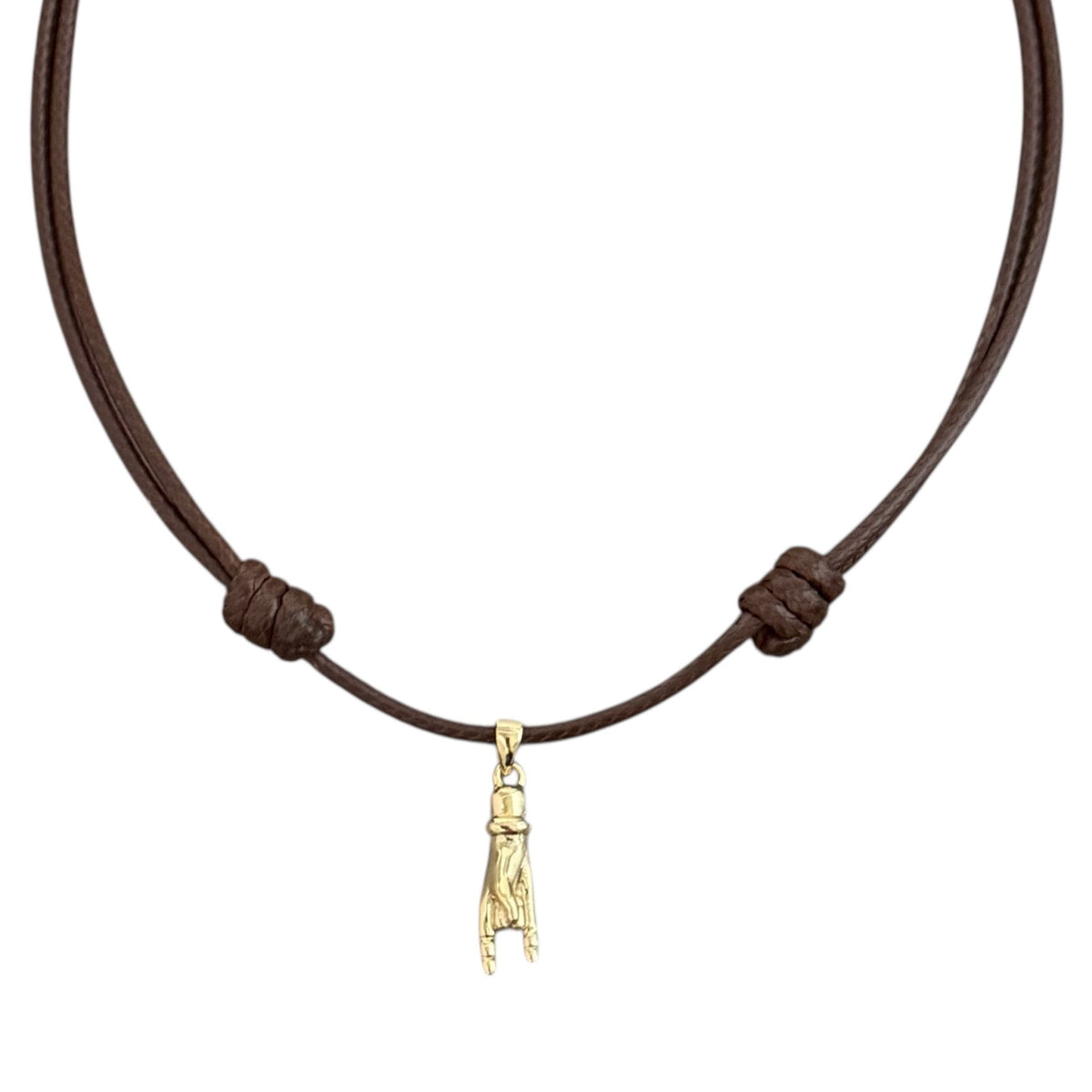 Cornuto Hand Cord Necklace