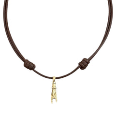 Cornuto Hand Cord Necklace