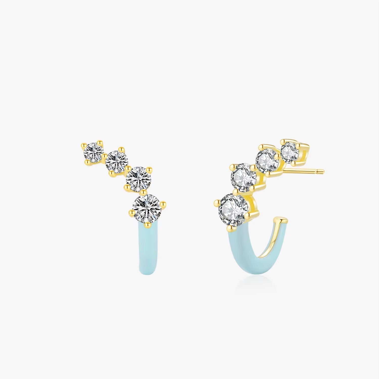 CZ Curve Earrings