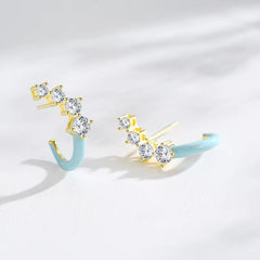 CZ Curve Earrings