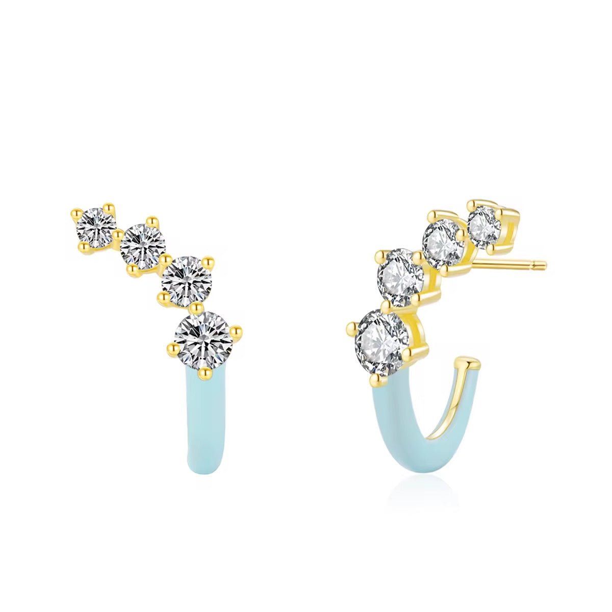 CZ Curve Earrings