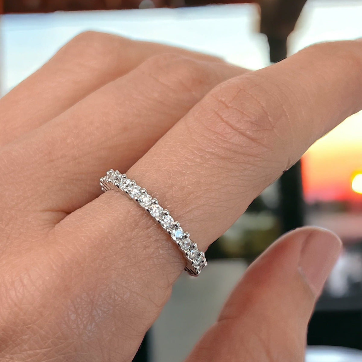 Dainty Cz Silver Ring