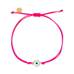 Energy Aligned, Spirit Protected — Fuchsia Evil Eye Bracelet