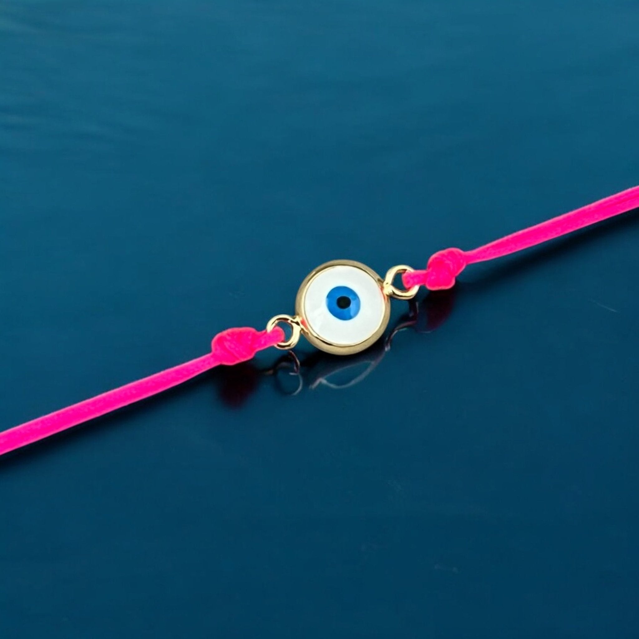 Energy Aligned, Spirit Protected — Fuchsia Evil Eye Bracelet