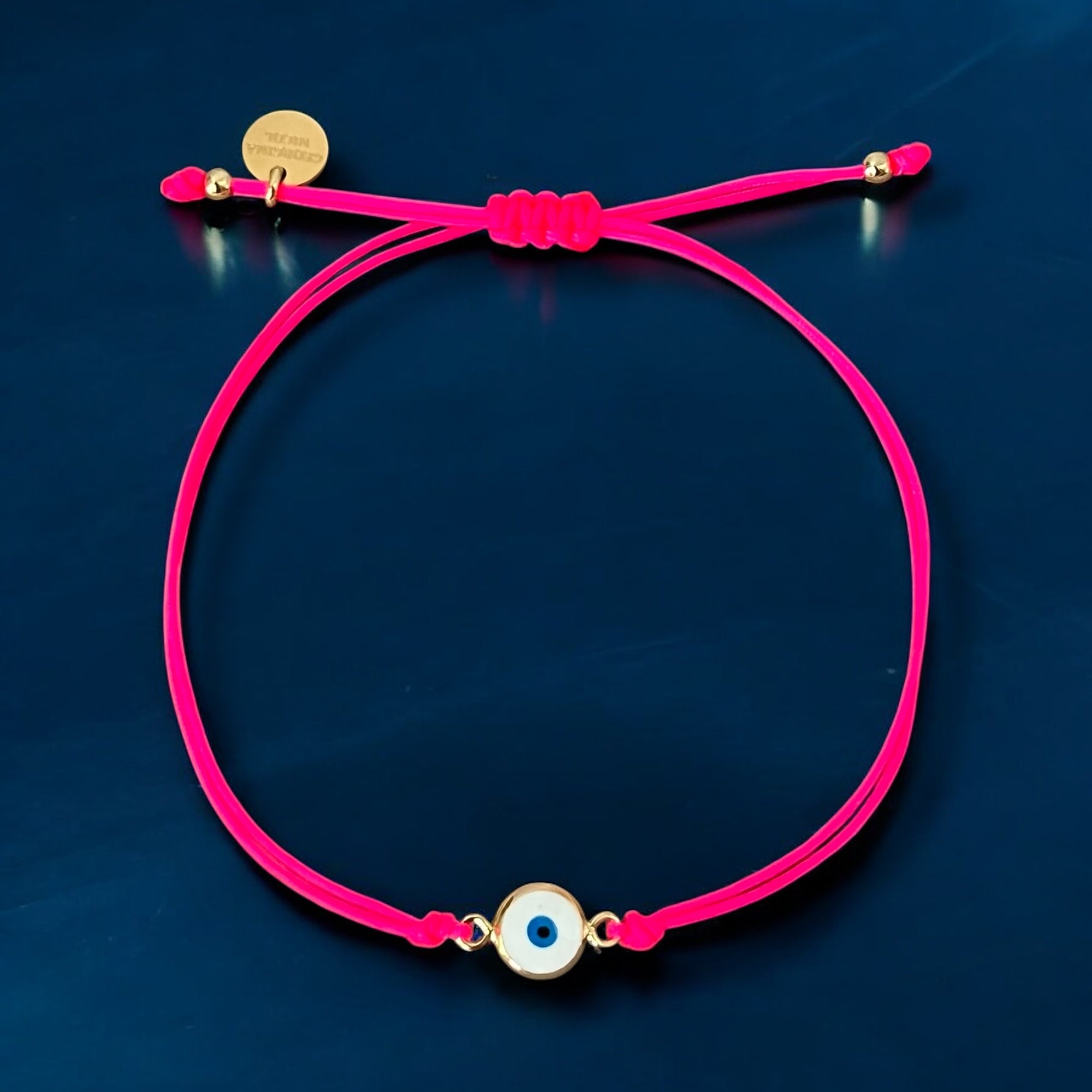 Energy Aligned, Spirit Protected — Fuchsia Evil Eye Bracelet