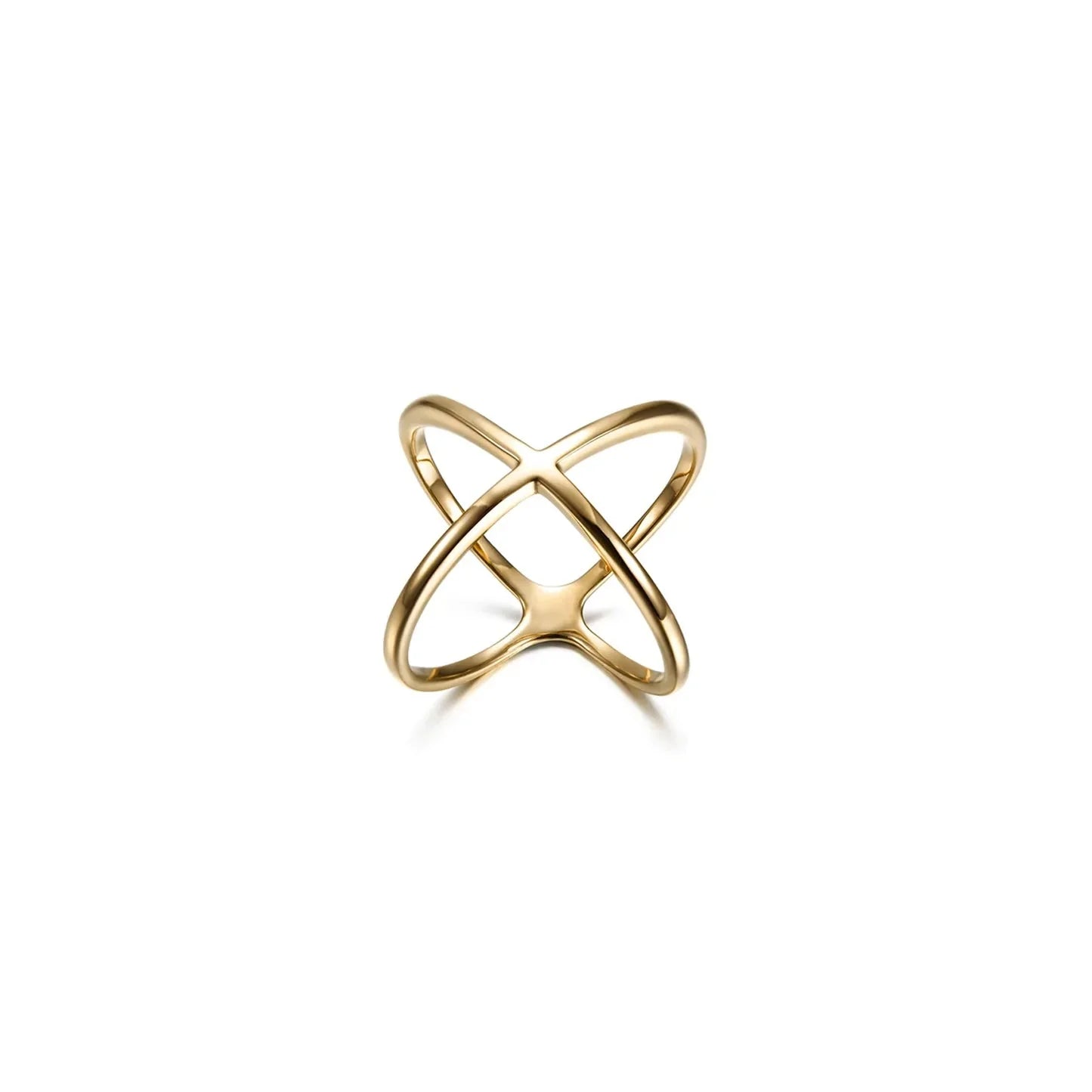 Gold Crossover Ring