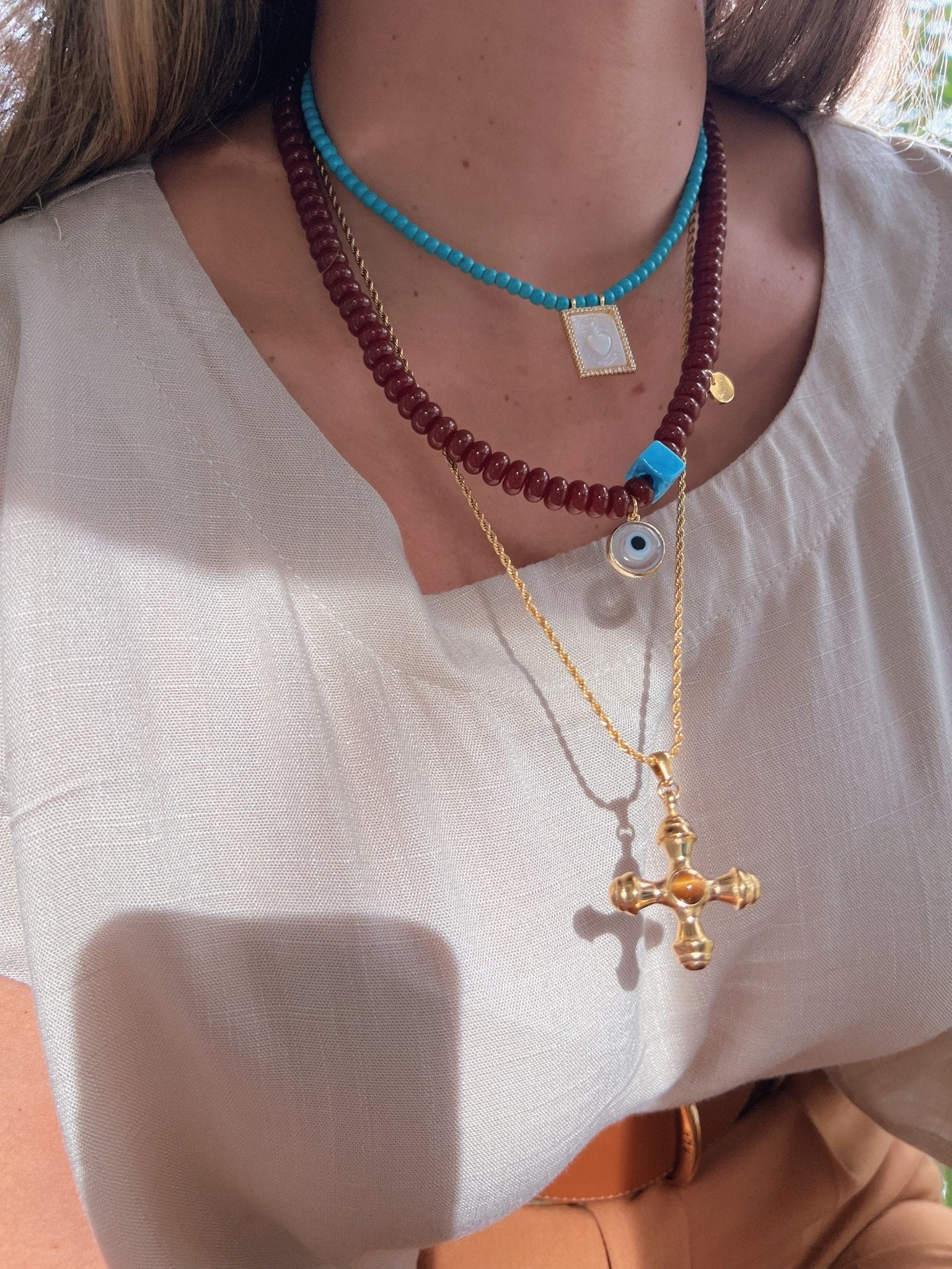 Protection Vintage Cross Necklace