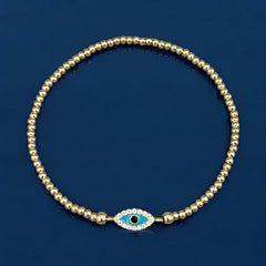 I Attract Protection and Positive Energy — Tiny Evil Eye Beaded Bracelet