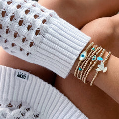 I Attract Protection and Positive Energy — Tiny Evil Eye Beaded Bracelet