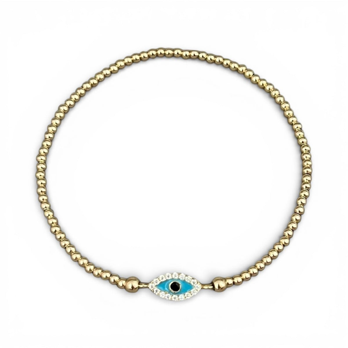 I Attract Protection and Positive Energy — Tiny Evil Eye Beaded Bracelet